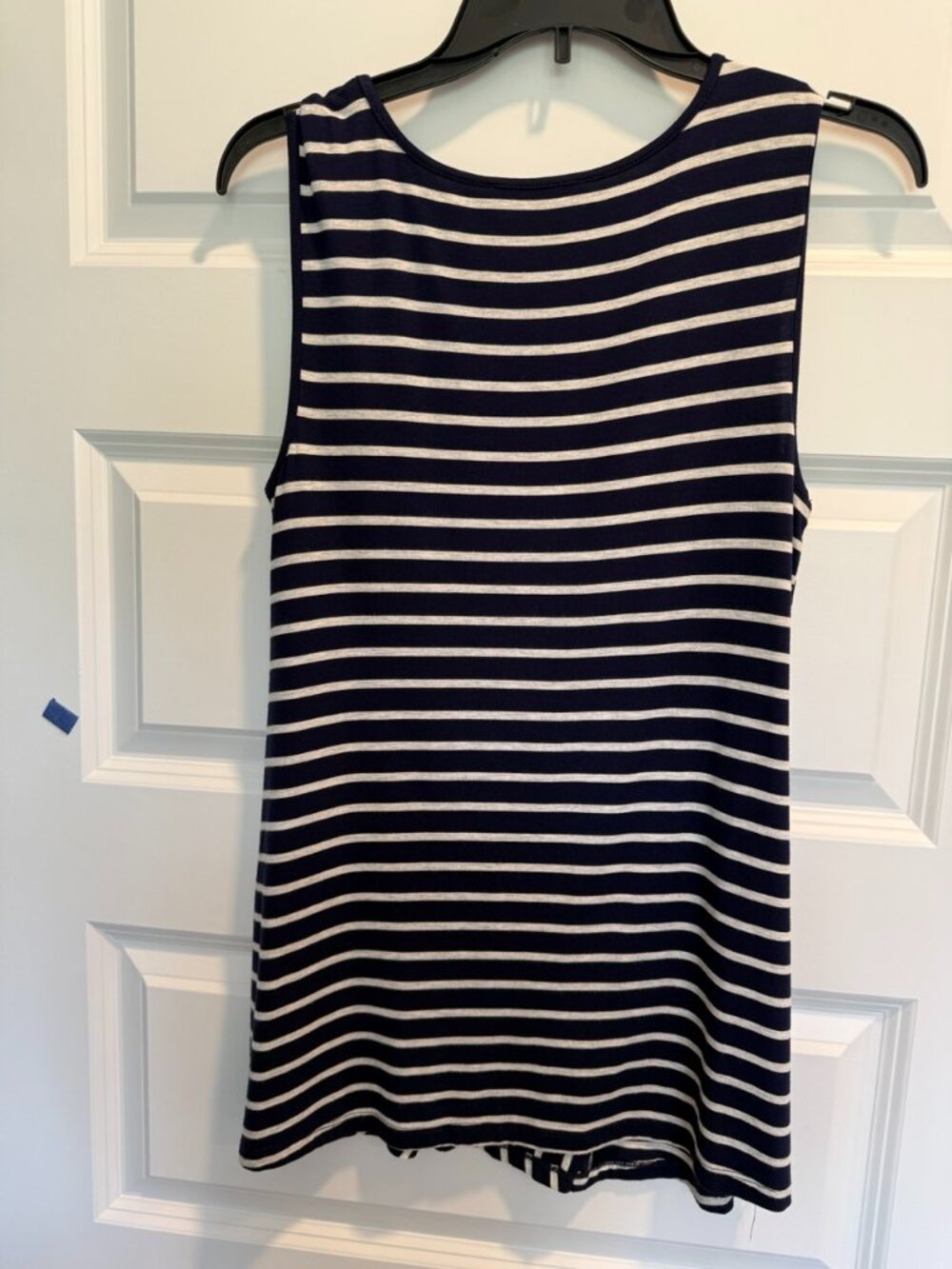 Cable & Gauge sleeveless mixed-stripe tunic top
